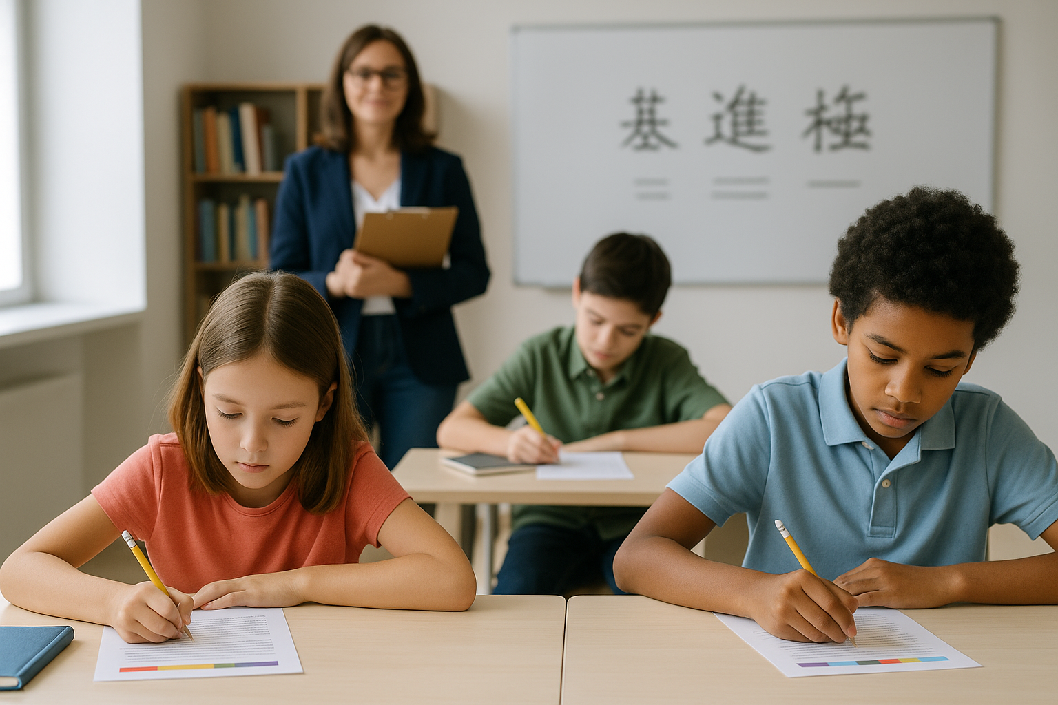 Aula Método Shinrai con alumnado trabajando de forma autónoma